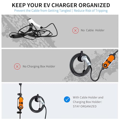 Universal SAE J1772 EV Charger Holder Set