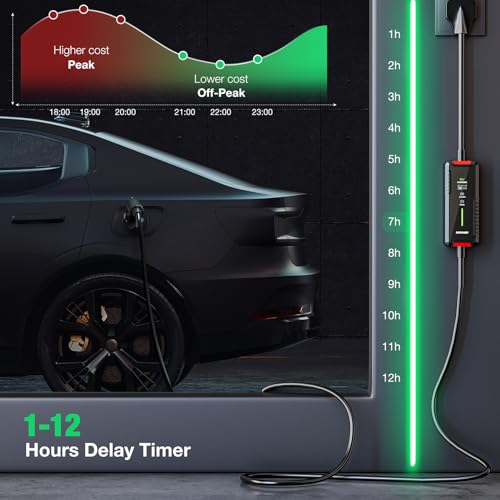 NOPAARD Level 1+2 Portable EV Charger with 25ft Cable