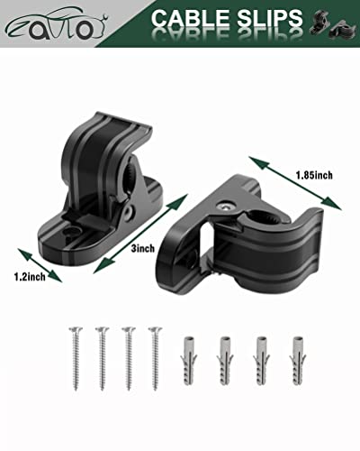 ZQULOYO Wall Mount Charger Cable Holder Bracket Black