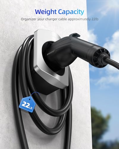 ShockFlo H1 Silver Painted EV Charger Holder-PC Material
