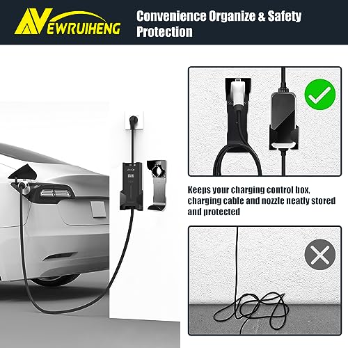 Electric Vehicle Charger Wall Mount Holder Set