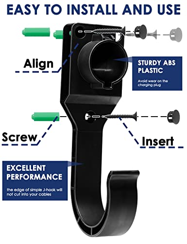 DEDC EV Charger Cable Holder Wall Mount Dock
