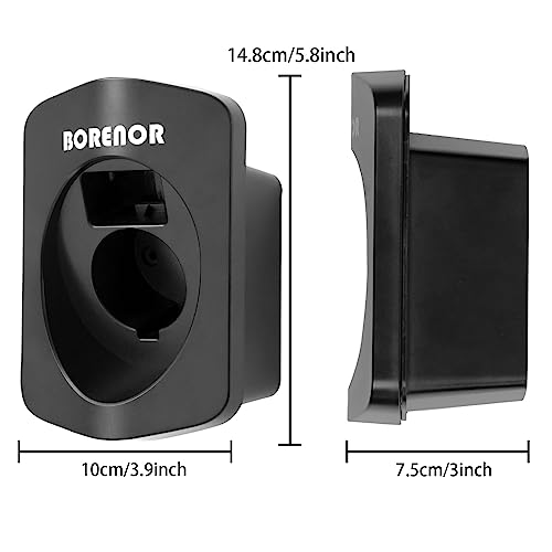 BORENOR Wall Mount EV Charger Cable Holder, Black