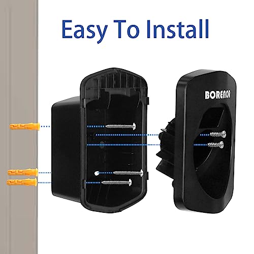 BORENOR Wall Mount EV Charger Cable Holder, Black