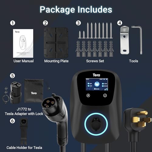Tera Tesla Home EV Charger: Level 2 - 40A, 240V