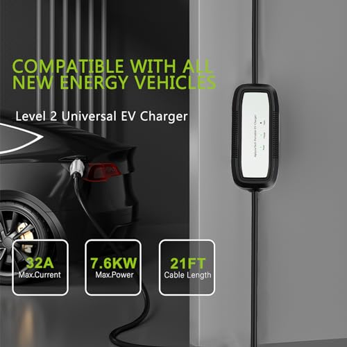AplysiaTech Level 2 Portable EV Charger 32A/7.68KW