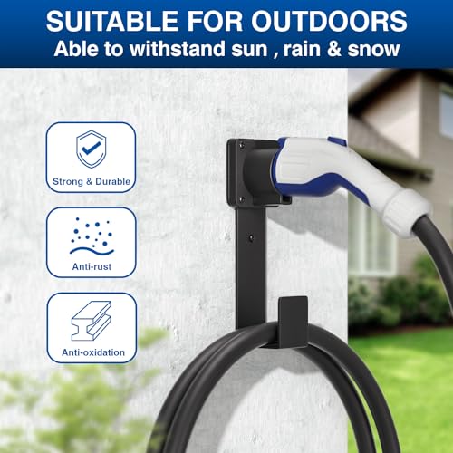 EV Charger Holder with J1772 Connector & Nozzle Holster