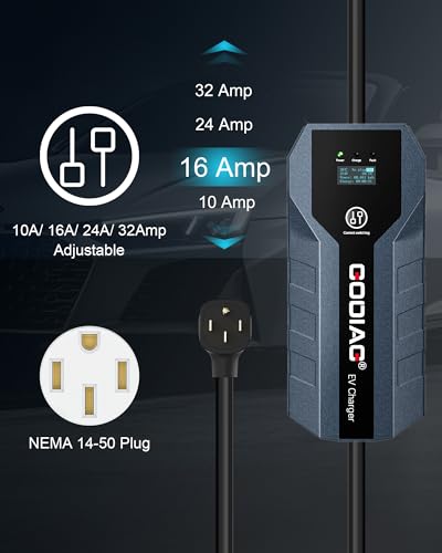 Portable GODIAG NEMA 14-50 Level 2 EV Charger