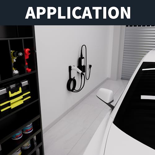 EV Charger Wall Mount Kit with J1772 Connector Holster