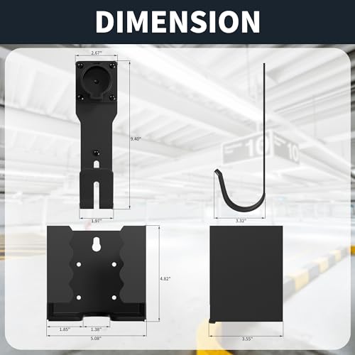 EV Charger Wall Mount Kit with J1772 Connector Holster