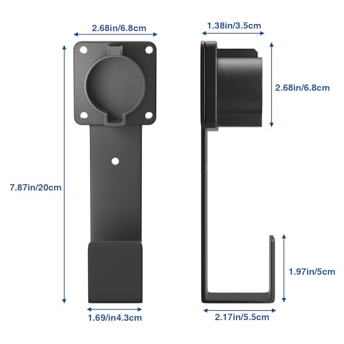 EV Charger Holder with J1772 Connector & Nozzle Holster