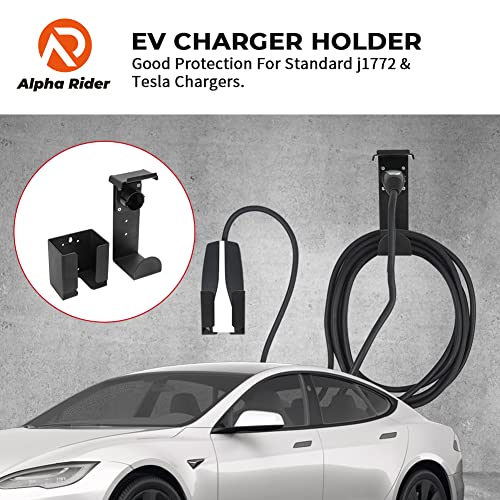 Wall Mount EV Charger Holder for J1772 & Tesla