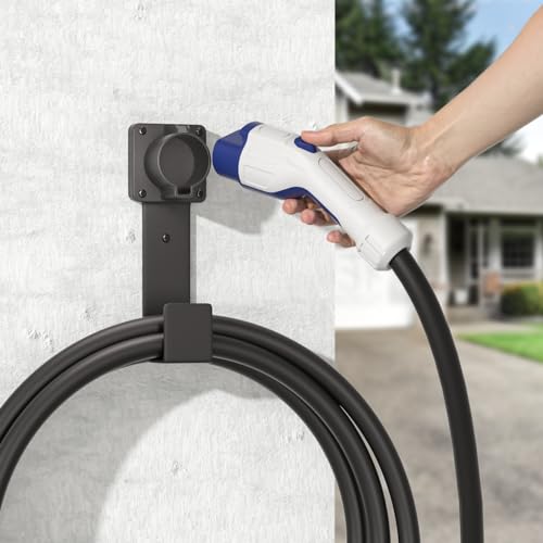 EV Charger Holder with J1772 Connector & Nozzle Holster