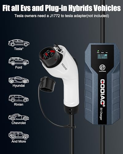 Portable GODIAG NEMA 14-50 Level 2 EV Charger