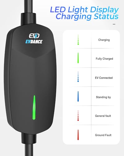 Portable Level 2 EV Charger with 25ft Cable