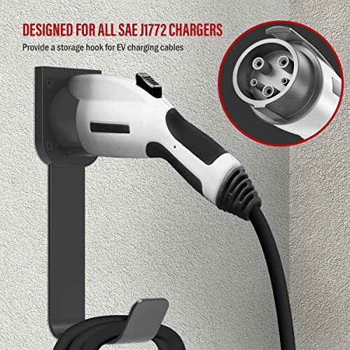 ENERLITES Wall-Mount EV Charger Cable Holder, Heavy-Duty Dock