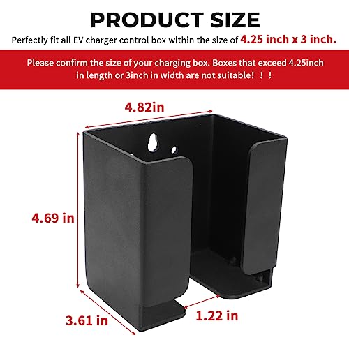 Wall Mount EV Charger Holder for J1772 & Tesla