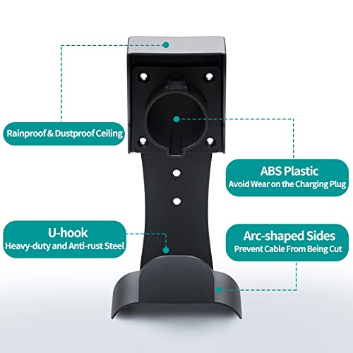 Wall Mount EV Charger Holder for J1772 Connector