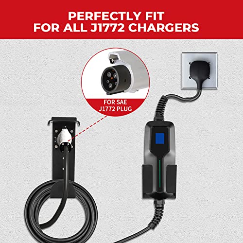 Wall Mount EV Charger Holder for J1772 & Tesla