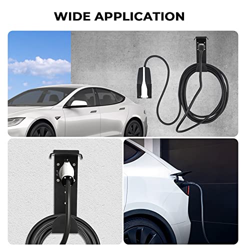 Wall Mount EV Charger Holder for J1772 & Tesla