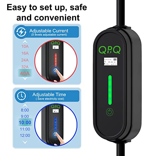 Adjustable Level 2 EV Charger with 25ft Cable