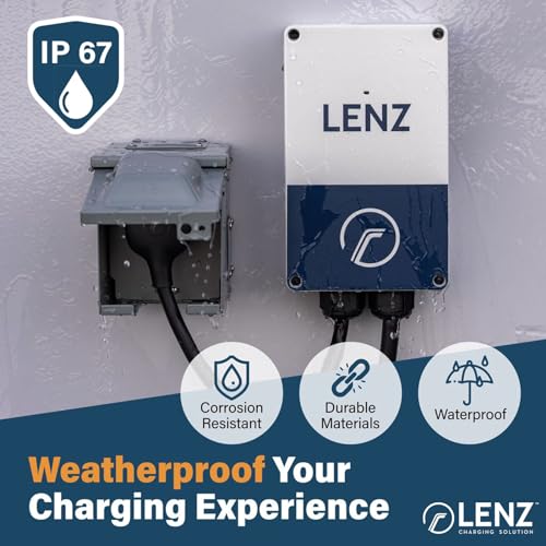 LENZ Level 2 40A EV Charging Station, NEMA 14-50 Plug