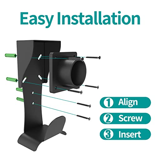 Wall Mount EV Charger Holder for J1772 Connector