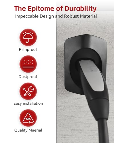 Tesla Charger Holder, Car Nozzle-Holster Dock, Cable Organizer