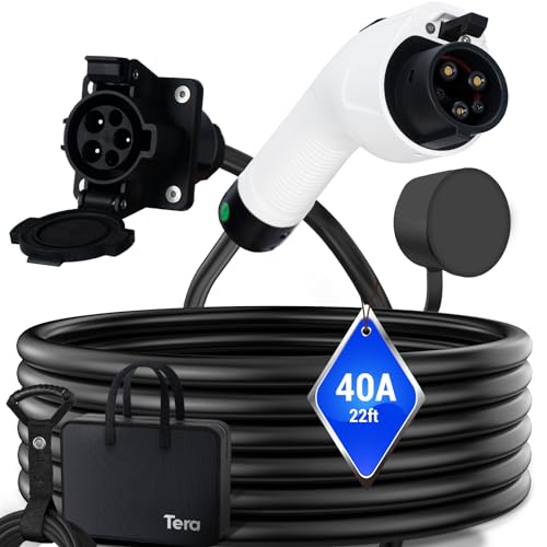 Tera EV Charger J1772 22ft Cord with Carrying Bag