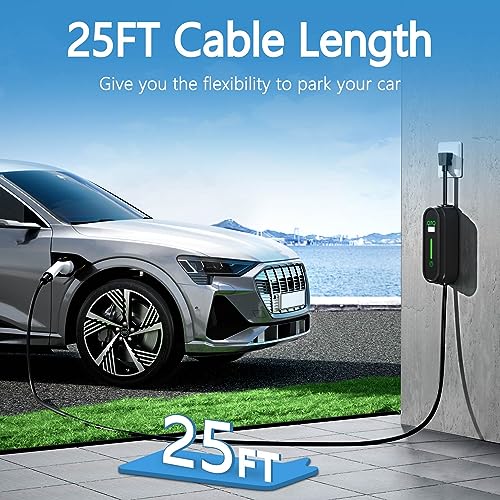 Adjustable Level 2 EV Charger with 25ft Cable