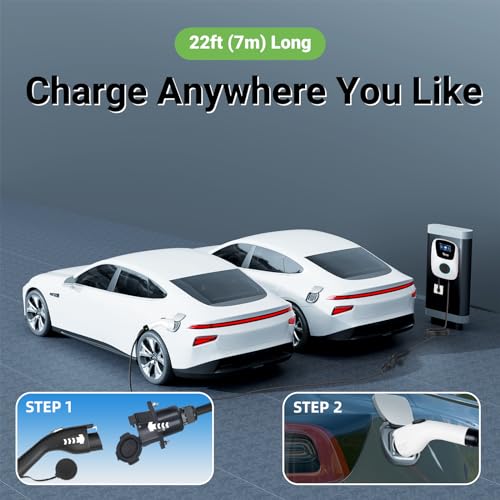 Tera EV Charger J1772 22ft Cord with Carrying Bag
