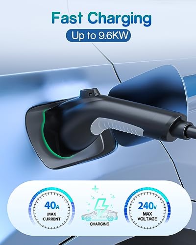 30ft 40Amp J1772 Extension Cable for Level 1/2 EV Chargers