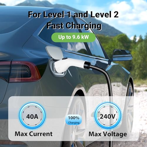 Tera EV Charger J1772 22ft Cord with Carrying Bag