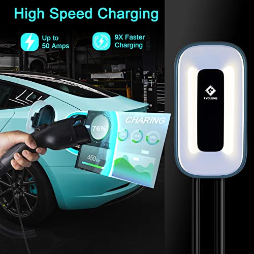 Ultra Compact EVCUBNB Level 2 EV Charger, 50A, 240V