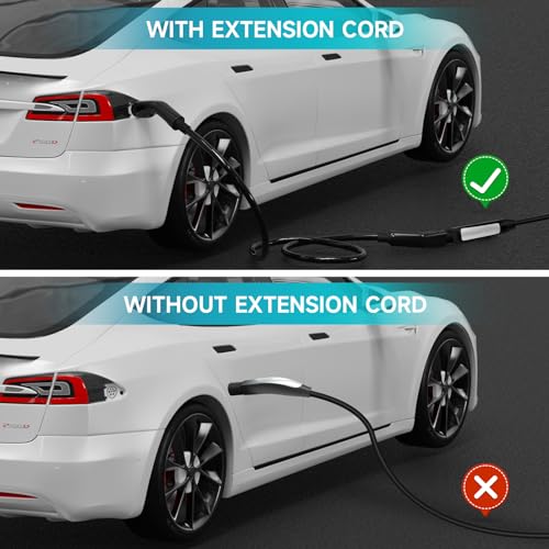 Tesla 48Amp Upgraded Charger Extension Cable, 20FT with Bag