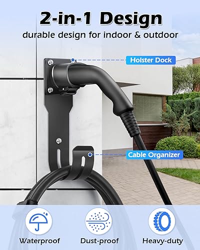ELETHOR EV Charger Holder for Tesla - Indoor/Outdoor