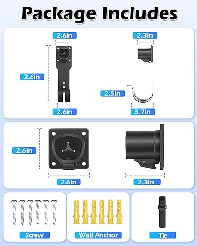 ELETHOR EV Charger Holder for Tesla - Indoor/Outdoor