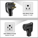 EV Adapter Cord TT-30P to 14-50R for Multiple EVs