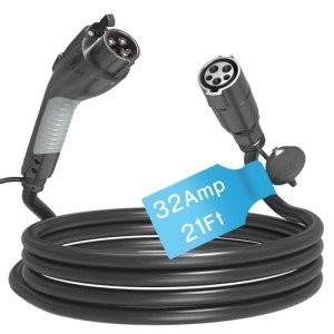 J1772 EV Extension Cable 32Amp 21ft-Compatible, IP66 Cord