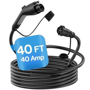 40ft J1772 Extension Cable - 40Amp, IP66 Rated