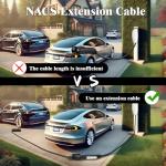 Tesla Charger Extension Cable for Model X/Y/3/S