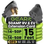 GearIT 50A RV/EV Extension Cord (15 ft) Tesla Compatible