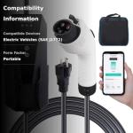 Portable Level 1+2 EV Charger with 28ft Cable