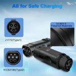 Type 1 to Type 2 EV Charging Adapter
