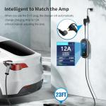 40 Amp Portable EV Charger with J1772 to Tesla Adapter