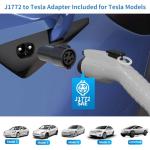 40 Amp Portable EV Charger with J1772 to Tesla Adapter