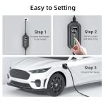 16A Portable 110V-240V EV Charger with 25FT Cable