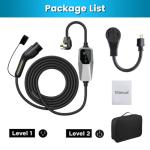 Portable Level 1 & 2 EV Charger 32A 25ft Cable