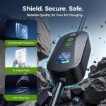 Portable Carbon Fiber EV Charger with Smart Display