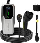 Portable 16A Level 1 & 2 EV Charger with 25ft Cable